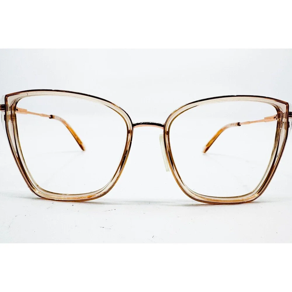 EyeBuyDirect Jacqueline Eyeglasses Womens Pink Clear Cat Eye 55-17-140